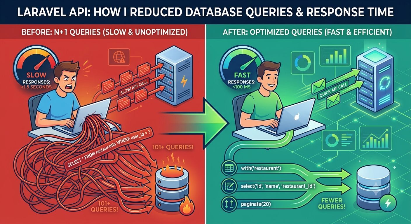 Laravel API Performance Optimization: Reducing Database Queries and Response Time